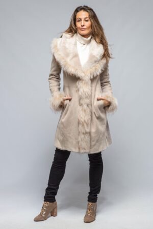 Shearling W/ Knit Side Panels In Ice