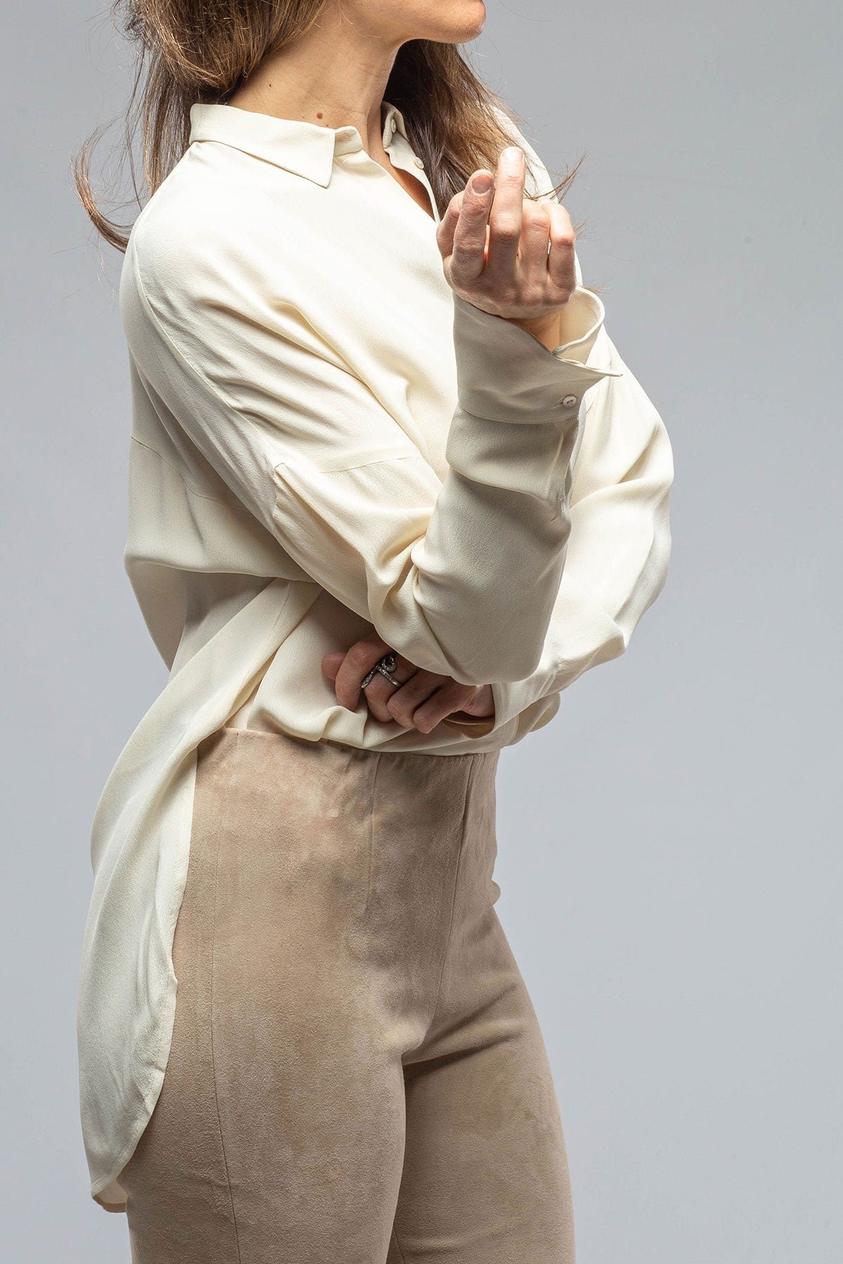 Jazz Crepe Shirt In Beige - Image 3